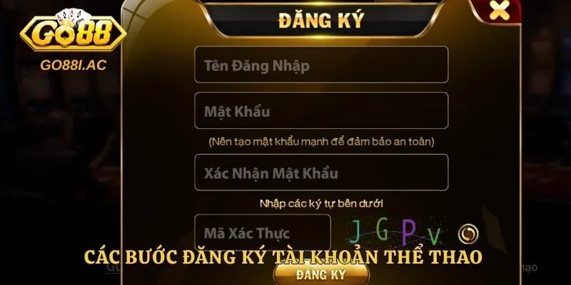 Các bước đăng ký tài khoản thể thao thực hiện vô cùng đơn giản