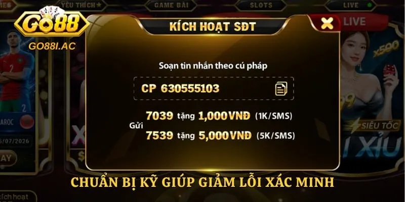 Go88 | Link Truy Cập GO88.Com Chính Thức Đăng Lý Nhận Code 198k 88 Chuẩn bị kỹ giúp giảm lỗi xác minh