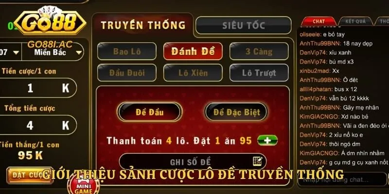 Giới thiệu sảnh cược lô đề truyền thống chuyên nghiệp nhất