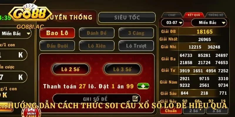 Hướng dẫn cách thức soi cầu xổ số lô đề hiệu quả