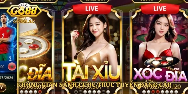 Không gian sảnh cược trực tuyến đẳng cấp và sang trọng