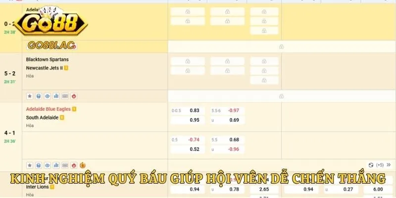 Kinh nghiệm quý báu giúp hội viên dễ dàng chiến thắng