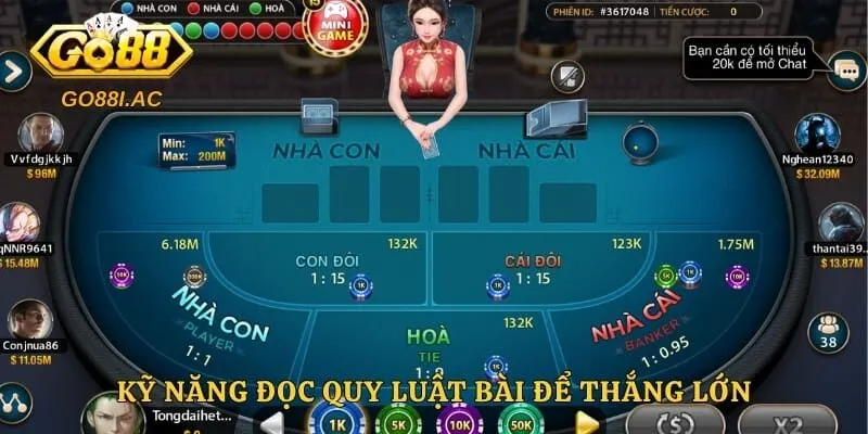 Kỹ năng đọc quy luật bài để thắng lớn trong Soi Cầu Baccarat