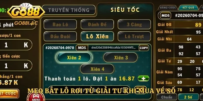 Mẹo bắt lô rơi từ giải tư khi mua vé số