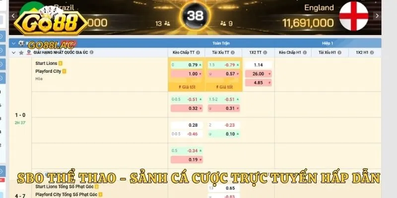 SBO Thể Thao - Sảnh Cá Cược Trực Tuyến Hấp Dẫn