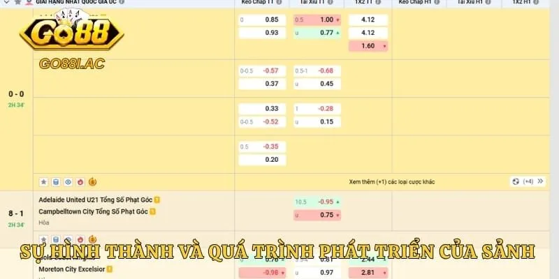 Sự hình thành và quá trình phát triển của sảnh cược 