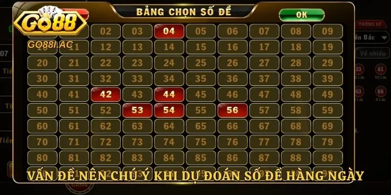 Vấn đề nên chú ý khi dự đoán số đề hàng ngày